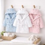 Personalized bathrobe for babies with name, Plushy