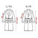 bathrobe adult size with measures