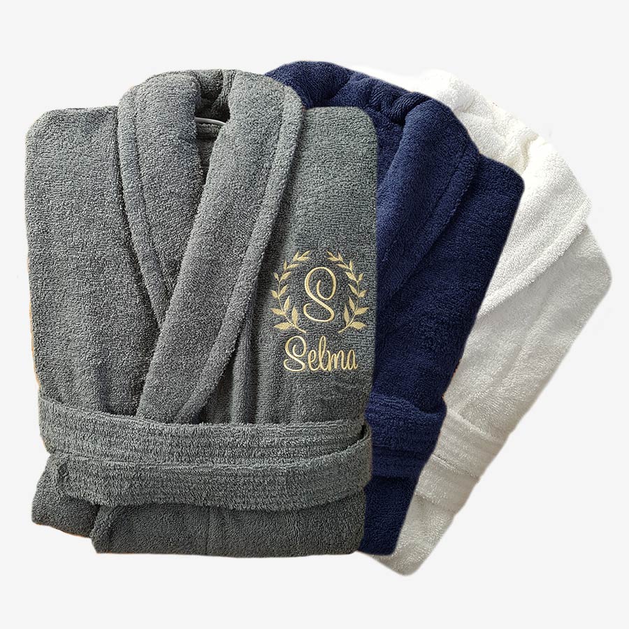 Personalized bathrobe with name for adults Personalized bathrobe with name for adults