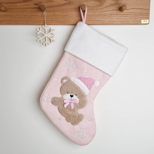 Christmas stocking with and name dog motif