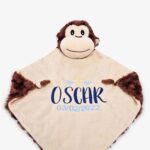 Monkey personalized christening gift with name