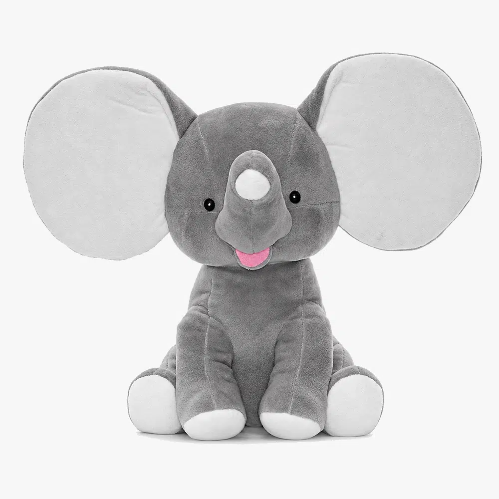 Gray elephant with name Gray elephant with name