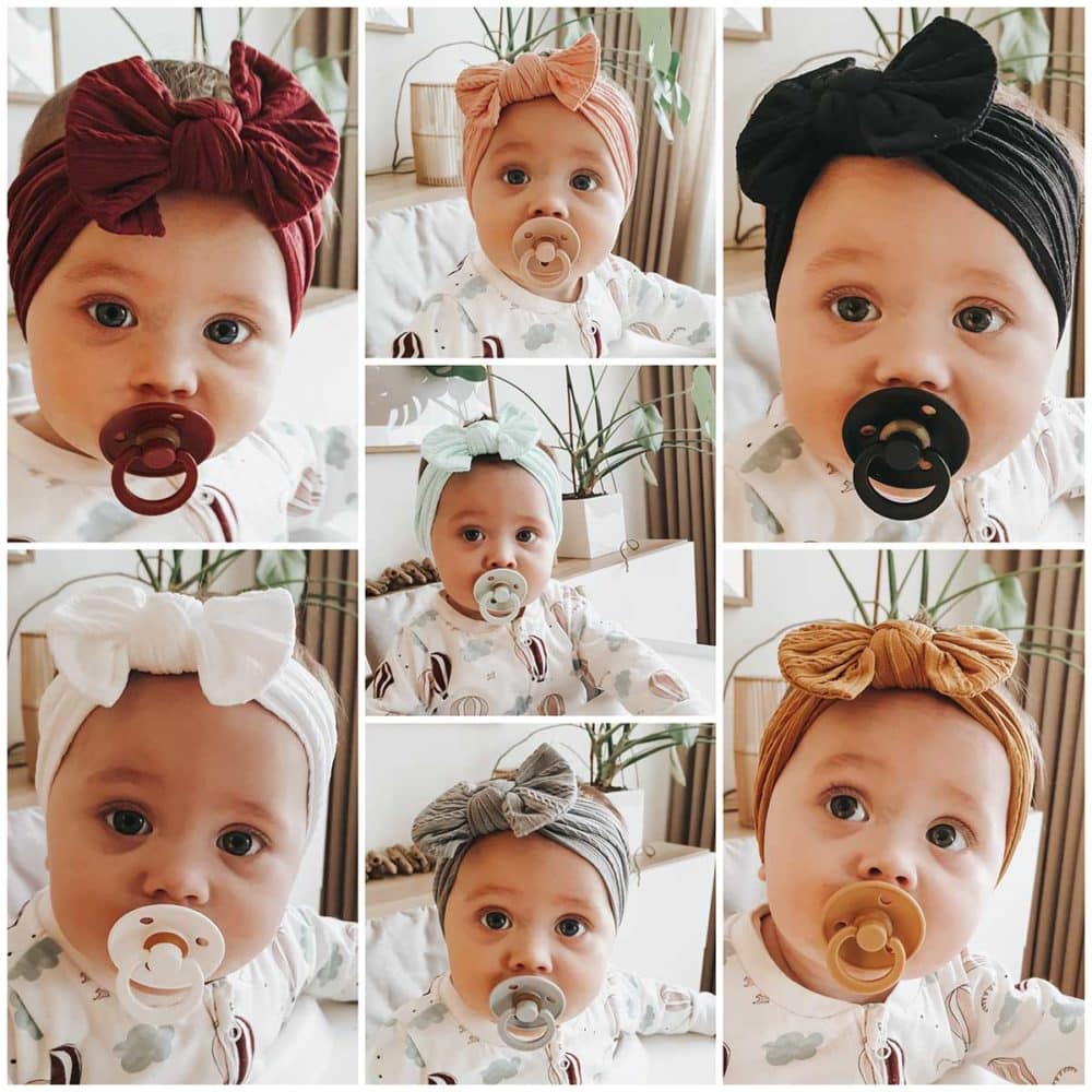 Collage baby with hair band