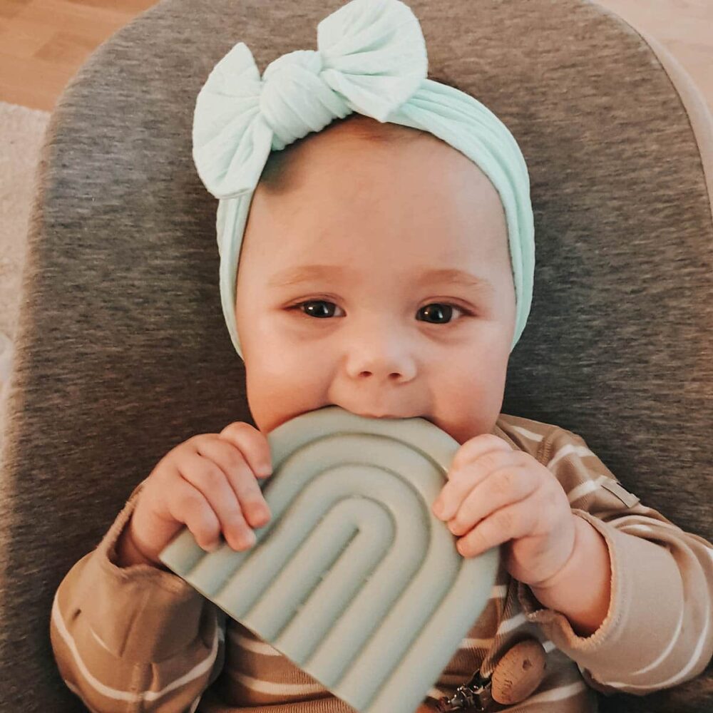 Mint headband for baby - Nordic Rainbow