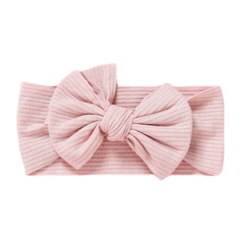 Light pink ribbed hair band for baby