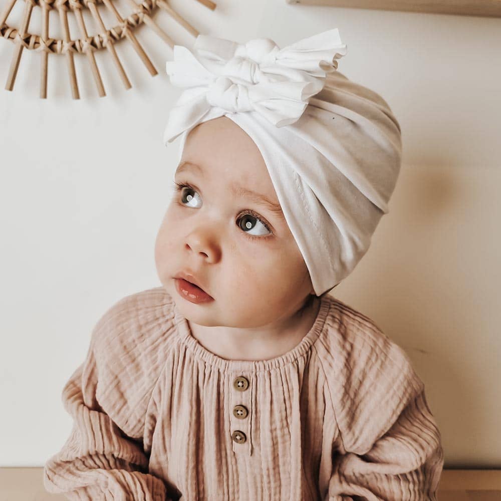White turban for babies and small children