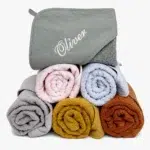 Bath capes with names embroidered