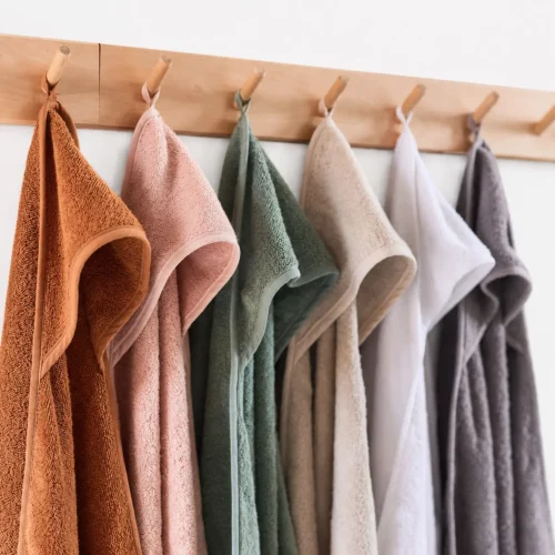 Bathcape with names in six different colors