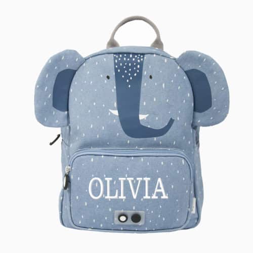 Personalized backpack with name and Elephant motif