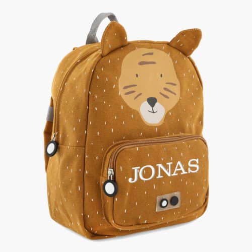Backpack for children with name tiger motif