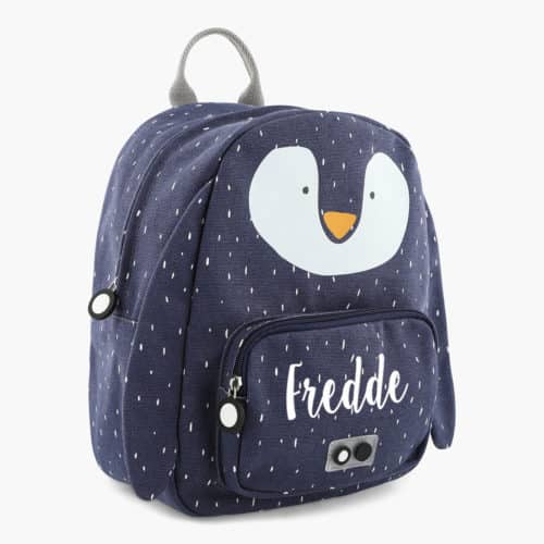 Penguin backpack with name embroidered