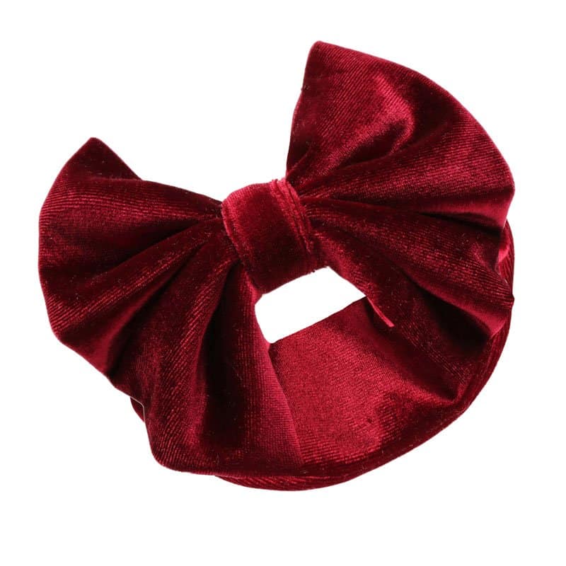 Wine red headband baby in velour