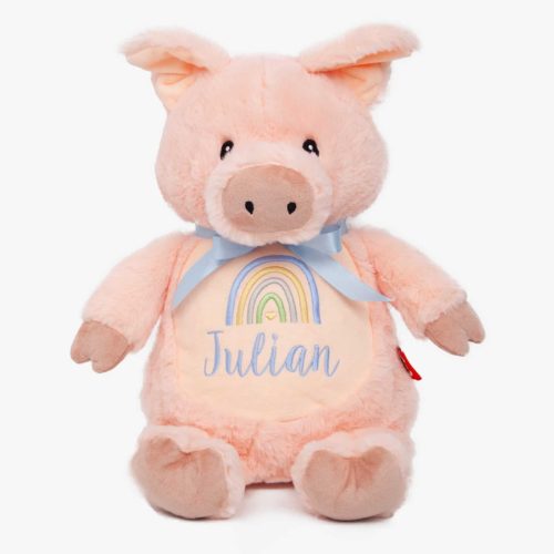Personalized pig with name plush animal