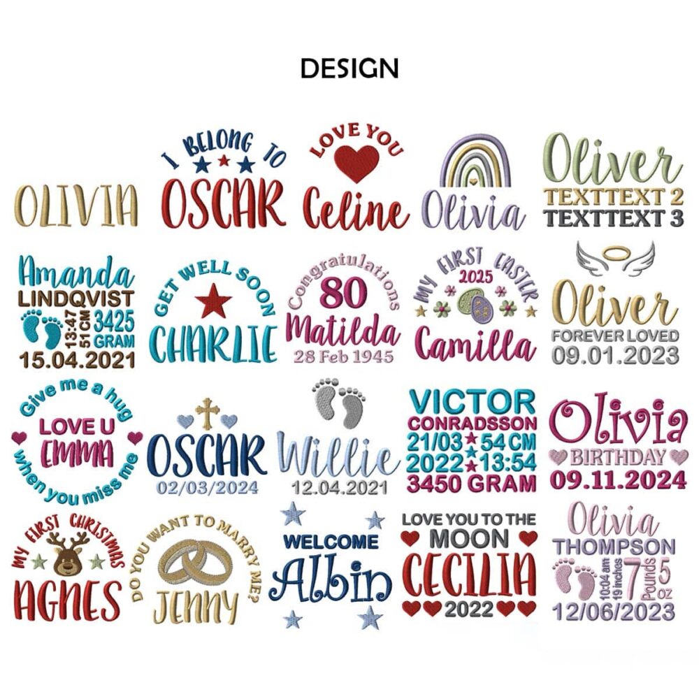 Cubbies stuffed animal embroidery design options