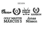 Embroidery design options for personalized golf towel