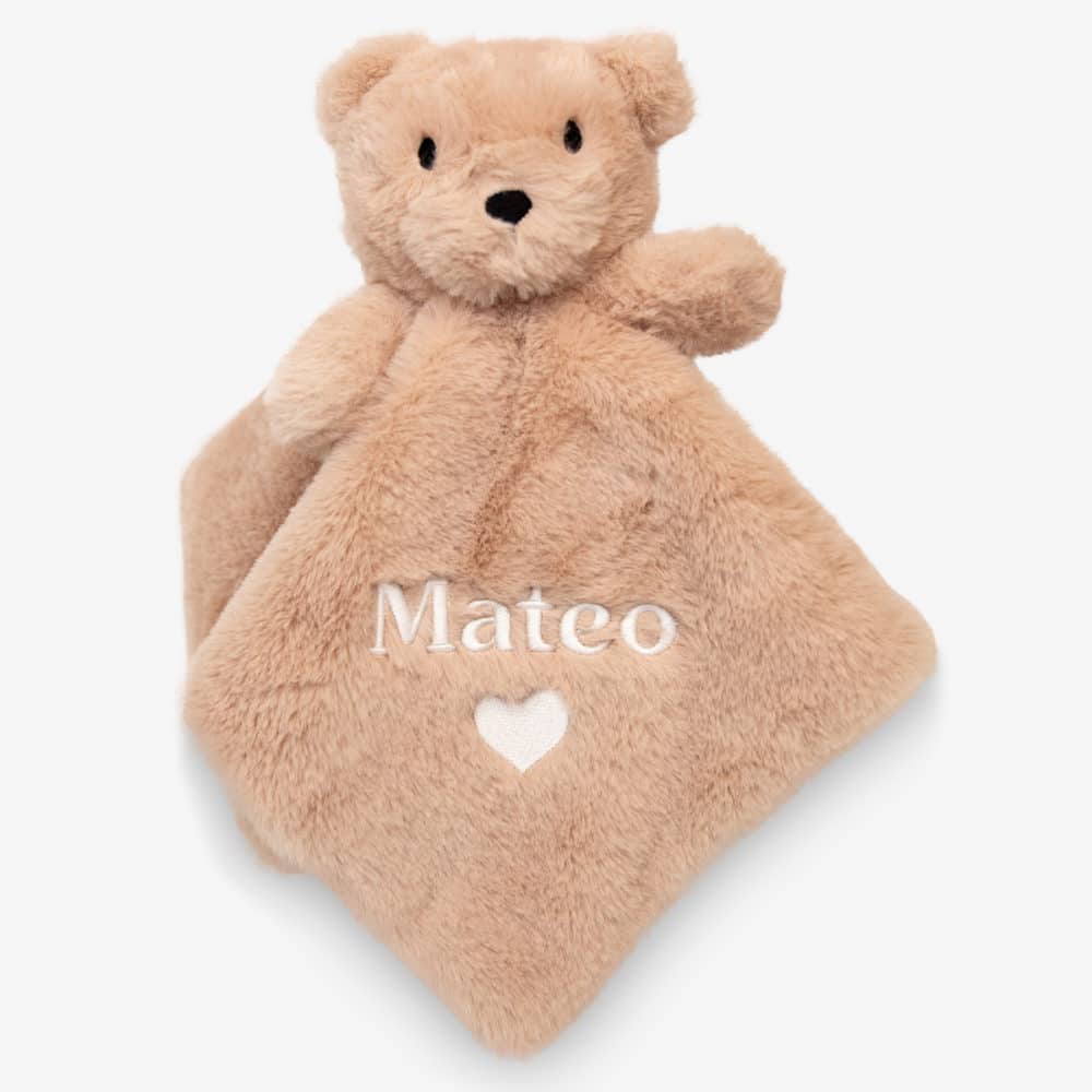 Bear personalized baby comforter – Fuzzy