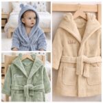 Bathrobe with name embroidered for children and babies