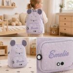 Kids' backpack with mouse motif