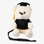 Graduation teddy bear with black cap