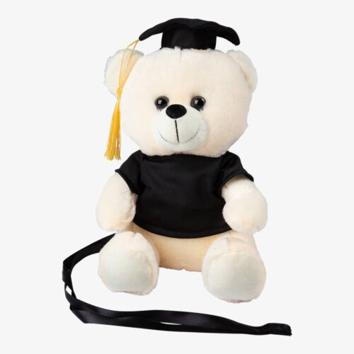 Graduation teddy bear with black cap
