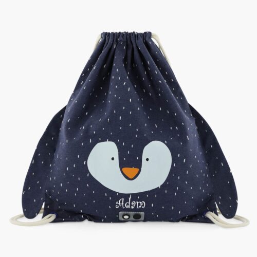 Personalized gym bag with name - Penguin
