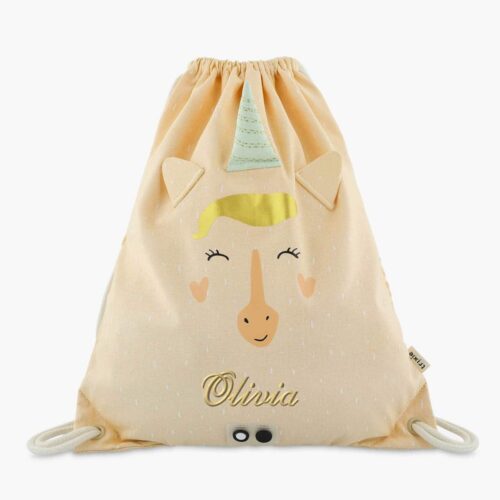 Personalized gym bag with name - Unicorn