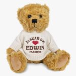Personalized teddy bear with name and own text