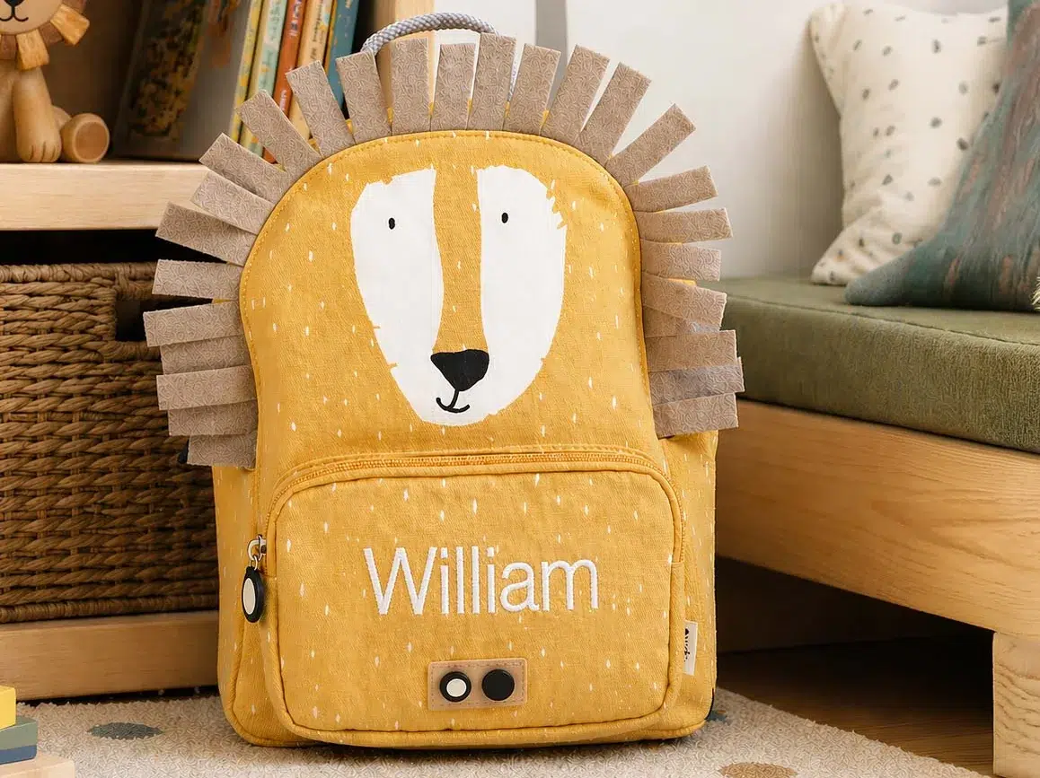Backpack with name embroidered