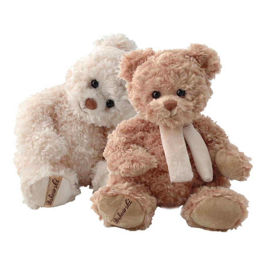 brunvit.jpg Florence and Caesar Bukowski teddy bears