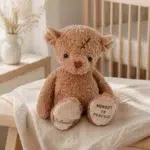 Get well soon teddy bear "Nobody's perfect", 25 cm, Bukowski, lifestyle image