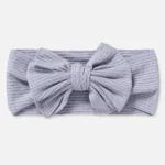 Baby blue headband for baby ribbed