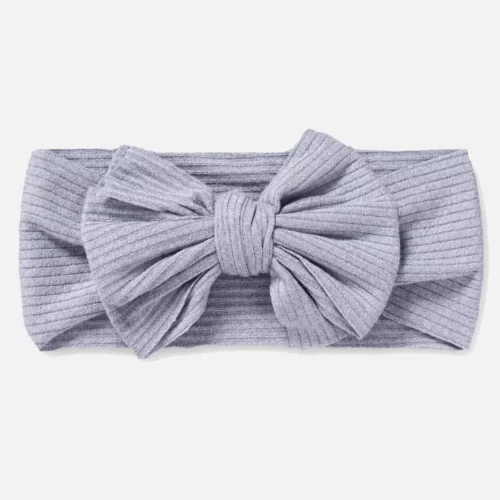 Baby blue headband for baby ribbed