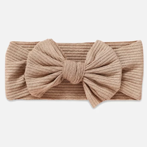 Light brown headband for baby ribbed