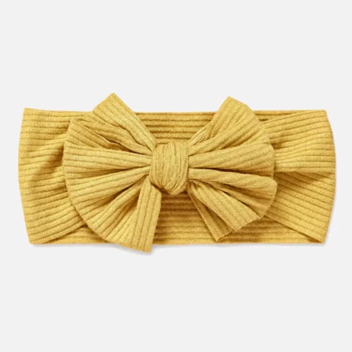 Mustard headband for baby ribbed