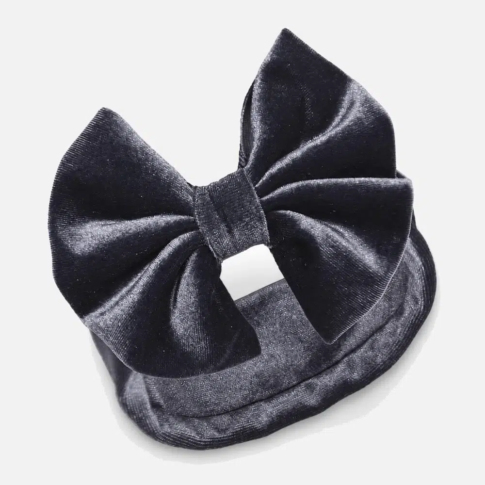 Velour dark grey headband for baby Velour dark grey headband for baby