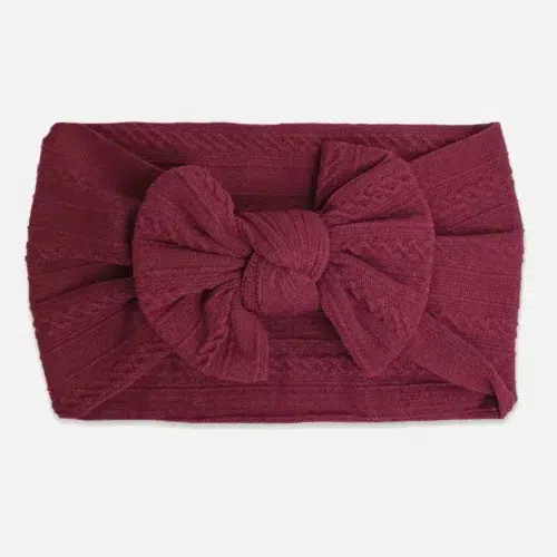 Burgundy headband for baby