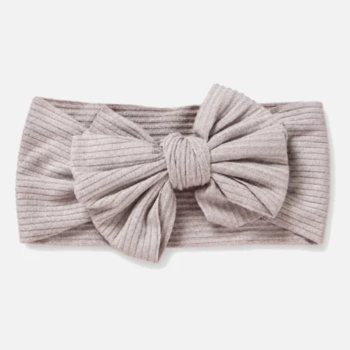 Light grey headband for baby ribbed