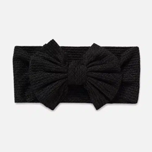 Black headband for baby ribbed