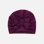 Burgundy turban for baby