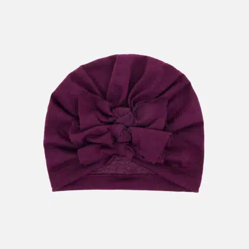 Burgundy turban for baby