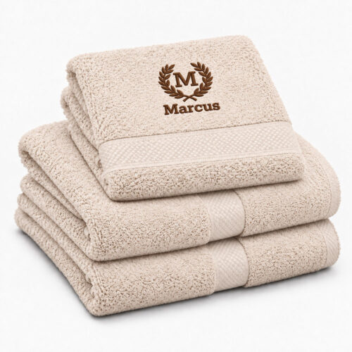 Sand personalized towel with name