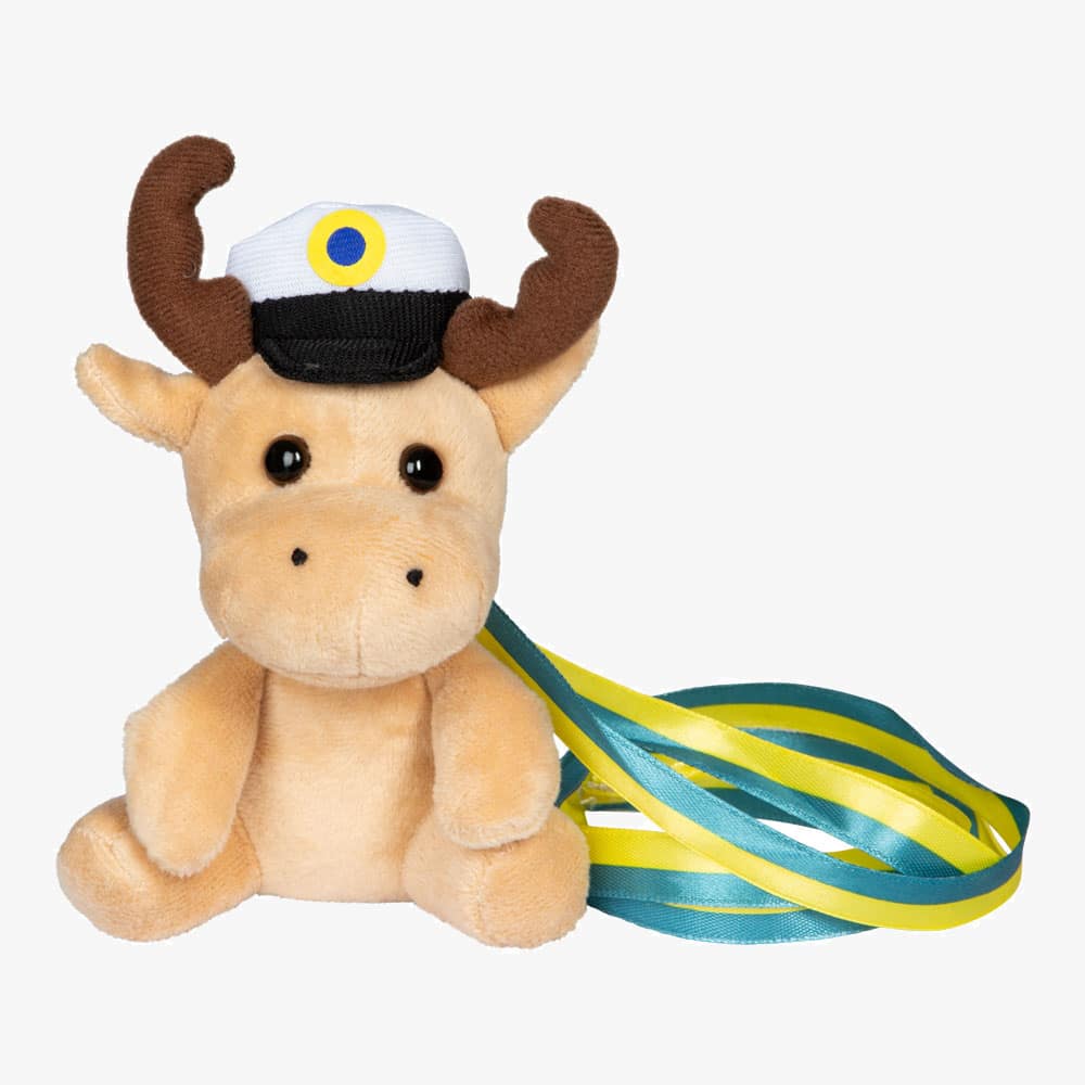 Graduation Moose, Brown, 13 cm Graduation moose with ribbon
