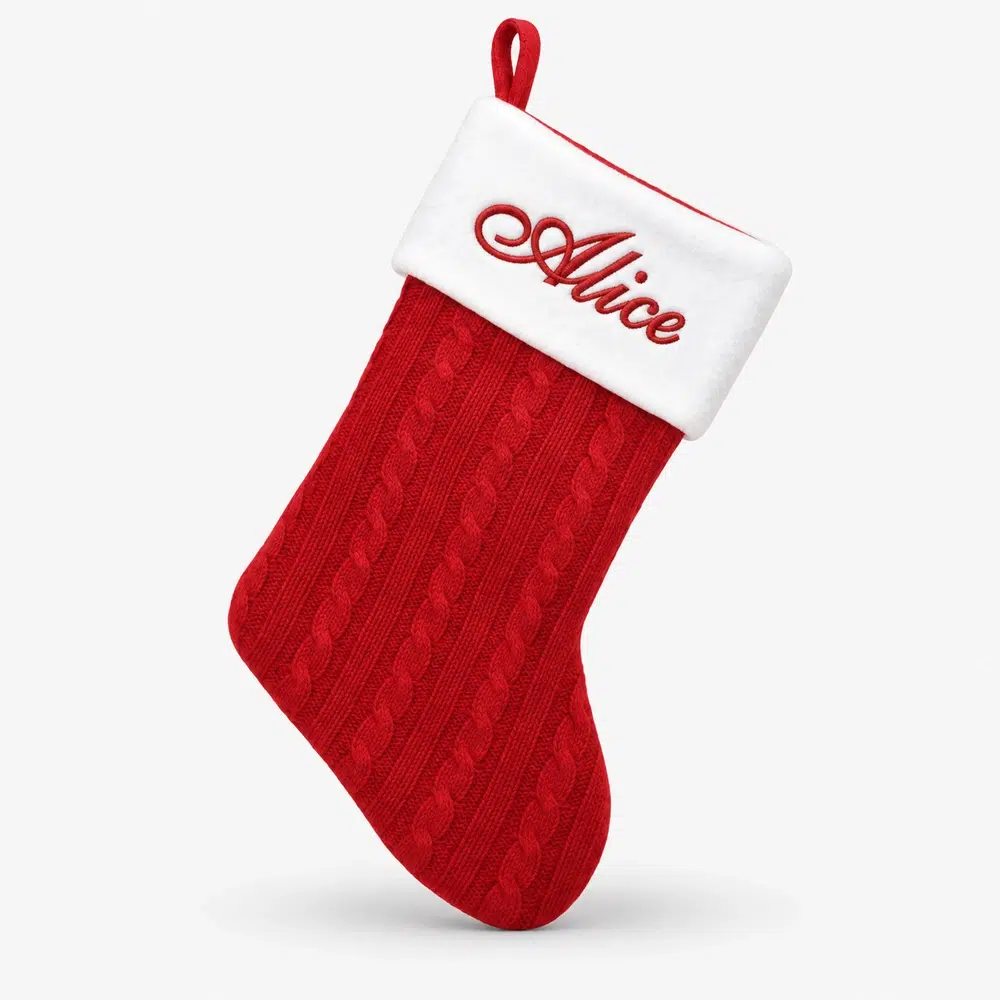 Strumpa-3-1000px-1 Personalized red woven Christmas stocking