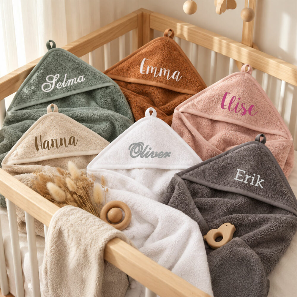 Bathcape with name for babies