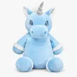 Blue unicorn personalized stuffed animal