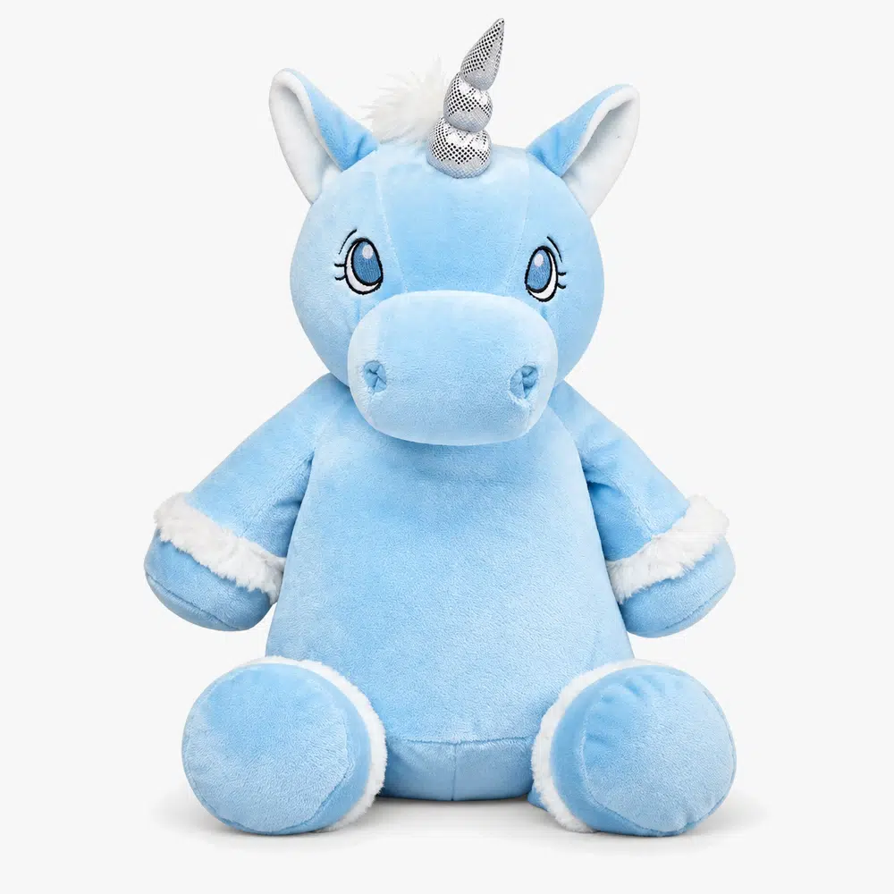 blue-unicorn-hero Blue unicorn personalized stuffed animal