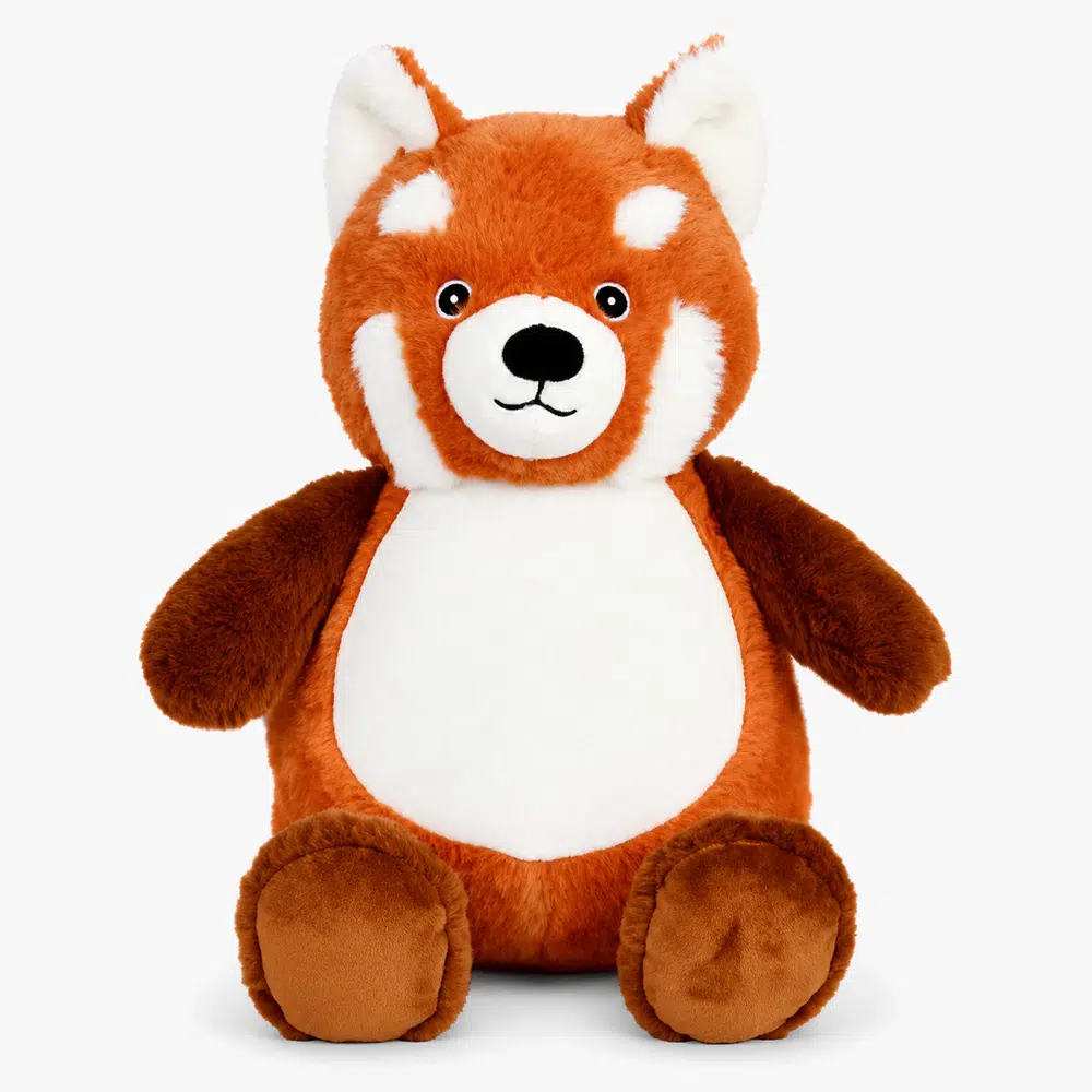 red-panda-hero Red panda personalized plush animal