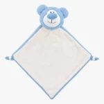 Soft blue bear comforter for babies
