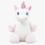 White unicorn stuffed animal with name