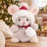 Christmas mouse soft toy from Bukowski in a festive Christmas setting